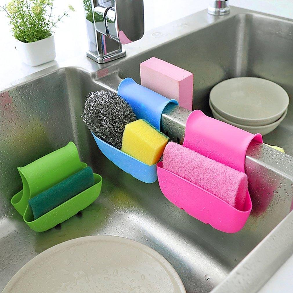 Blue Sink Caddy Kitchen Sponge Holder & Sink Organiser - Image 6