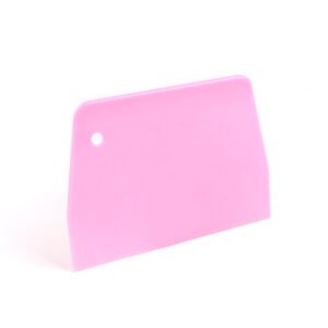 Pink Medium Dough Scraper Plastic Pastry Spatula & Cake Smoothing Tool