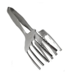 Stainless Steel Meat Serving Tongs BBQ Fork & Buffet Food Server by DoubleFork