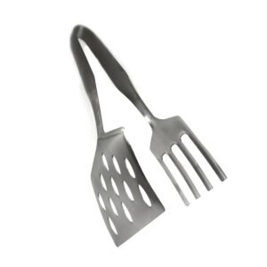 Stainless Steel Pasta Serving Tongs Drainer & Strainer Spoon by DrainMate