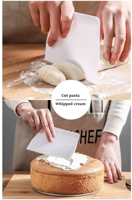 Extra Large Plastic Dough Scraper Knife Pastry Spatula & Cake Smoothing Tool - Image 2