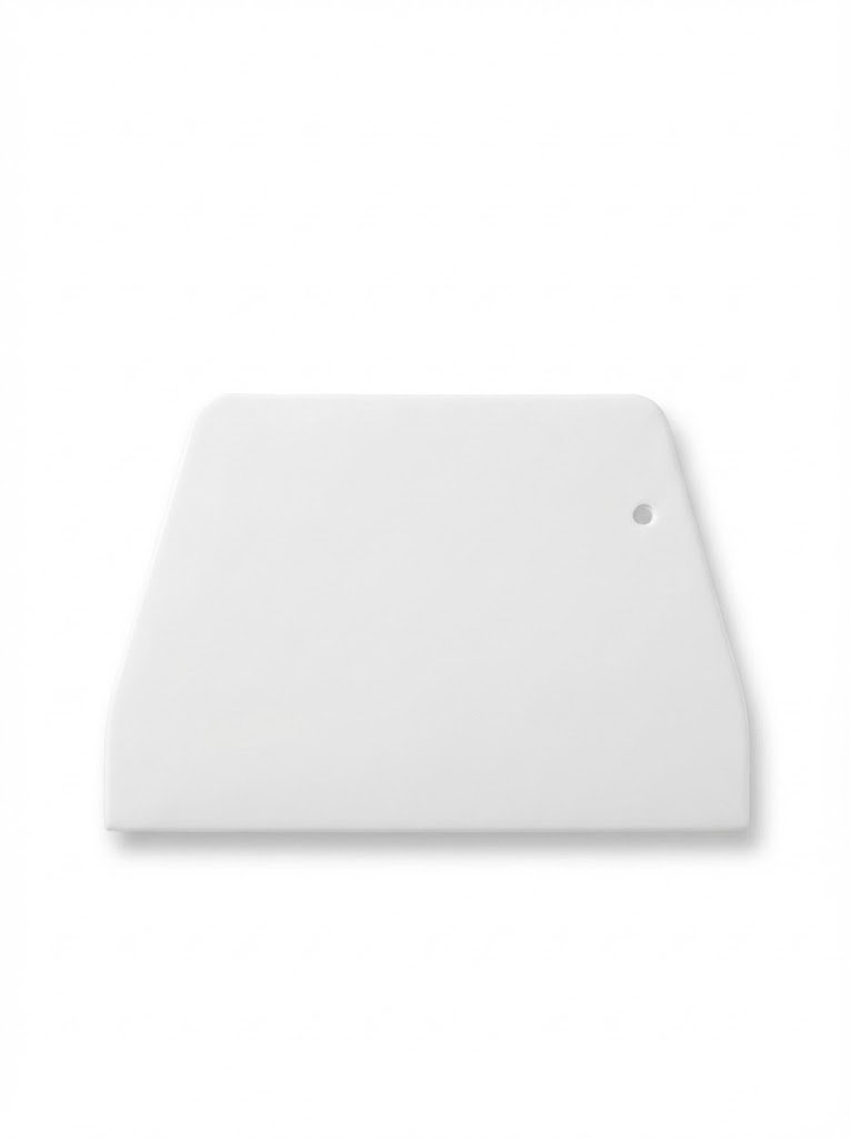 White Medium Plastic Dough Scraper Pastry Scraper & Cake Smoothing Tool