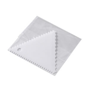 Cake Icing Spatula Plastic Sawtooth Edge Smoother for Cake Decorating