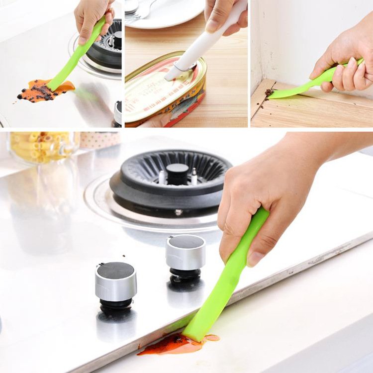Kitchen Scrapers 3Pc Extendable Remover Stains Gums Cleaning Tool Scratch Free Durable Efficient - Image 3