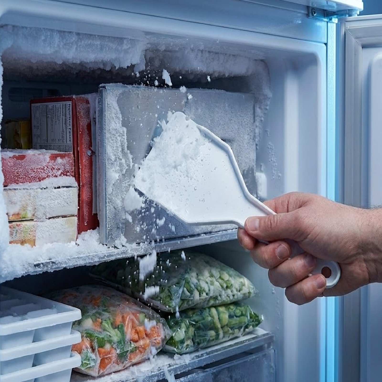 Freezer Ice Scraper Set White ABS Defrost Tools for Fridges & Freezers - Image 5